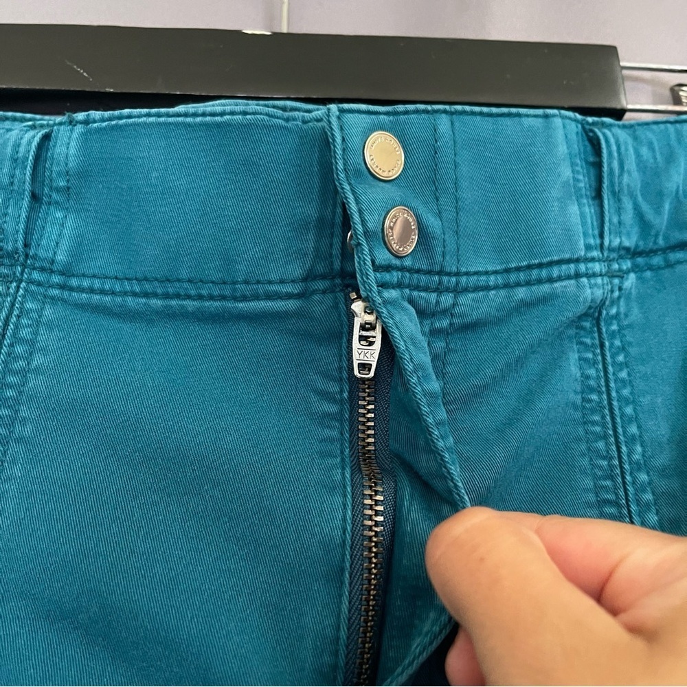 White House Black Market Teal Trousers Pants Size 6 Beaded - Picture 5 of 14